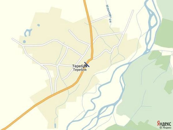 Схема рекламної площини за адресою с.Теребля, виїзд, в сторону м.Тячів,м.Хуст, навпроти зони відпочинку Едем