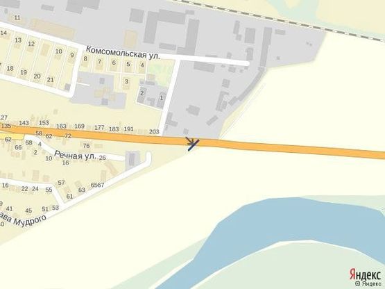 Схема рекламної площини за адресою м. Тячів вул. Армійська, біля стадіону, ресторани, АЗС, аквапарк в сторону м. Рахів