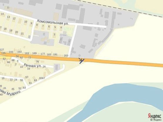 Схема рекламної площини за адресою м. Тячів вул.Незалежності, АЗС "WOG", бізнес-центр, навпроти  Автосалонів в сторону м.Рахів