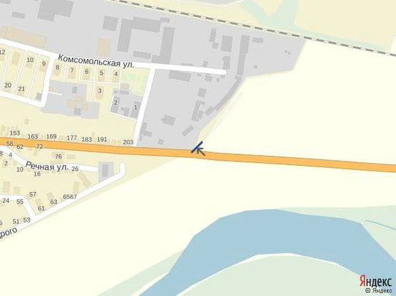 Схема рекламной плоскости по адресу м. Тячів вул.Незалежності, АЗС, Автосалони в сторону м.Мукачево