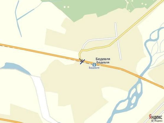 Схема рекламної площини за адресою с.Бедевля, вул. Волошина, в сторону смт. Дубове