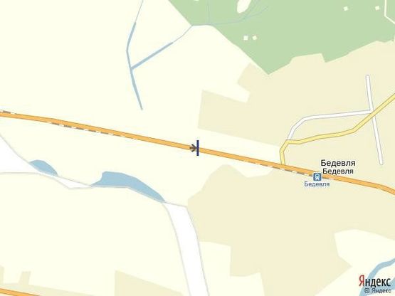 Схема рекламной плоскости по адресу с. Бедевля, в'їзд,  в сторону м. Рахів