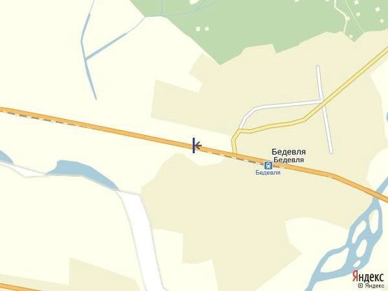 Схема рекламної площини за адресою с. Бедевля, виїзд,  в сторону м. Тячів