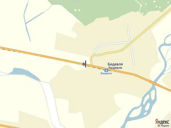 Схема рекламної площини за адресою с. Бедевля, в сторону м. Рахів