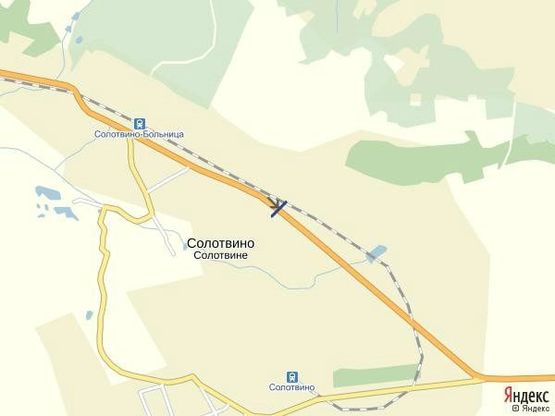 Схема рекламной плоскости по адресу смт.Солотвино,вул.Спортивна, в сторону м.Рахів, РИНОК