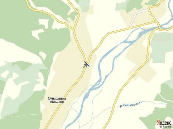 Схема рекламной плоскости по адресу с.Вільхівці, вул.Головна в сторну смт.Нересниця зі сторони м.Тячів