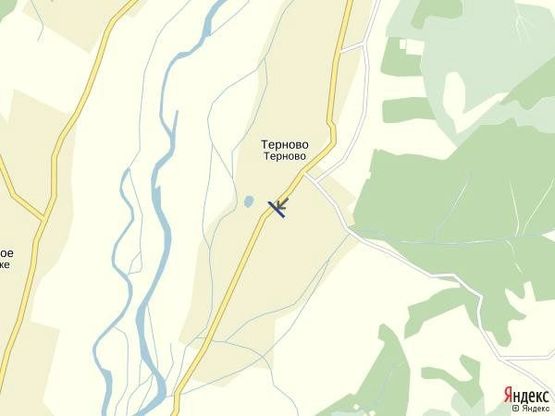 Схема рекламної площини за адресою с.Терново, вул.Головна центр села в сторну м.Тячів зі сторони смт.Нересниця