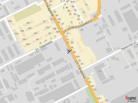 Схема рекламной плоскости по адресу м.Ужгород вул.Гагаріна-Лавріщева