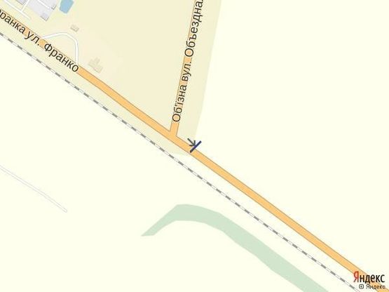 Схема рекламной плоскости по адресу м.Хуст, вул. Івана Франку, виїзд з міста, в сторону м. Івано-Франківськ