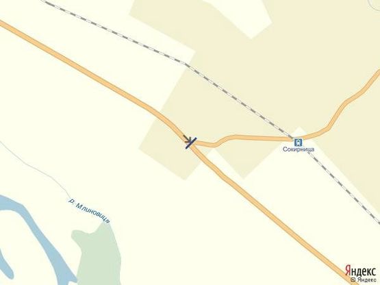 Схема рекламної площини за адресою с.Сокирниця, в сторону м.Тячів, трасса Мукачево-Рогатин