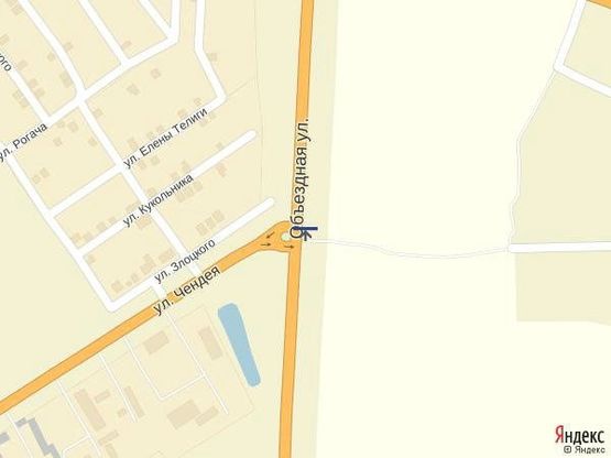 Схема рекламной плоскости по адресу м.Хуст обїзна дорога, в сторону м.Мукачево, трасса Рогатин - Мукачево (біля ринку)