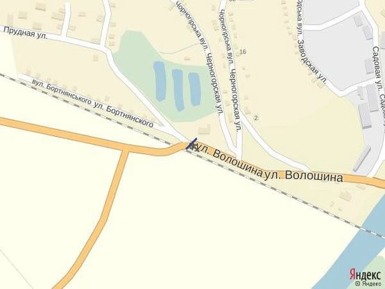 Схема рекламной плоскости по адресу м.Хуст, вул. Волошина, (переїзд) виїзд з міста траса  Івано-Франківськ-Мукачево, в сторону м. Мукачево