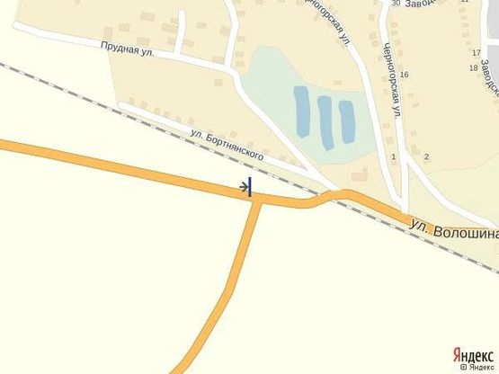 Схема рекламной плоскости по адресу м.Хуст, вул. Волошина, (переїзд)  в'їзд в місто траса Мукачево-Івано-Франківськ, в сторону м. Тячів