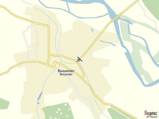 Схема рекламной плоскости по адресу смт. Вишково - центр селища, біля ринку Хустсьеий р-н