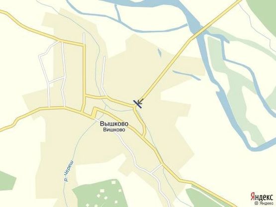 Схема рекламної площини за адресою смт. Вишково - центр селища, біля ринку