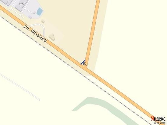 Схема рекламной плоскости по адресу м.Хуст,вул.Івана Франка, АЗС ОККО, вїзд в міста, в сторону м.Мукачево