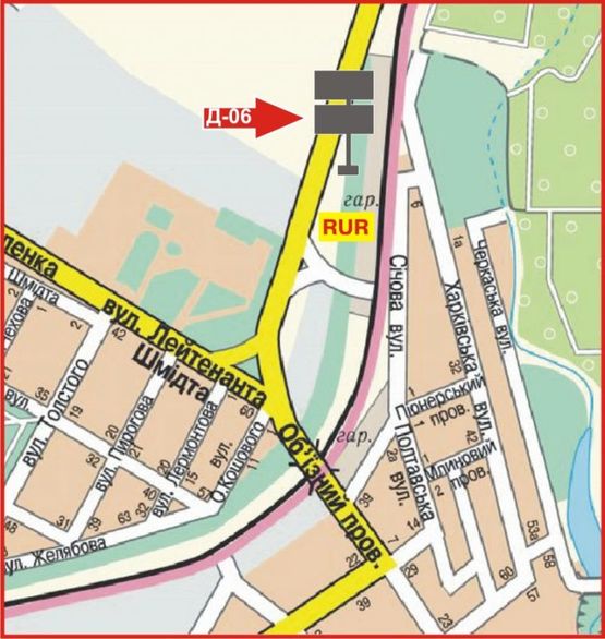 Схема рекламной плоскости по адресу Александрийское шоссе *