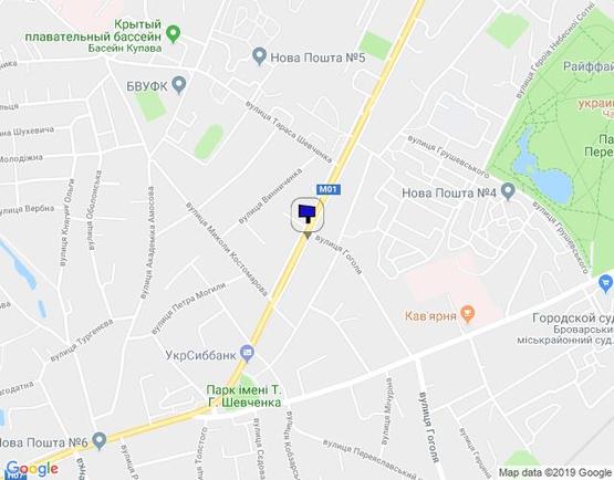 Схема рекламной плоскости по адресу м.Бровари, вул.Київська, 200, перетин з вул.Гоголя