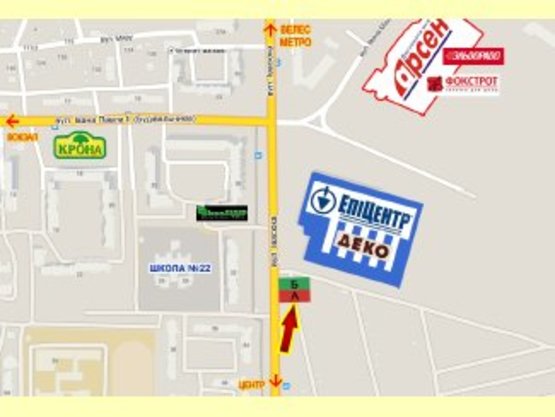 Схема рекламной плоскости по адресу Івасюка, 42 (перед Епіцентром, Арсен)