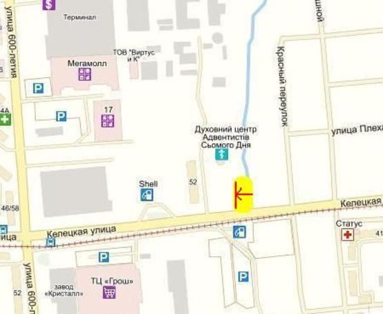 Схема рекламної площини за адресою вул. Келецька, АЗС