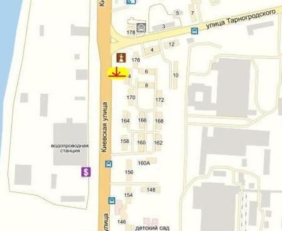 Схема рекламной плоскости по адресу вул. Київська/вул. Зулінського