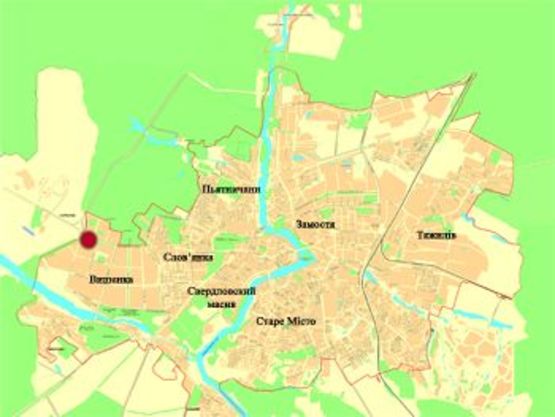 Схема рекламной плоскости по адресу Супермаркет "Фуршет"