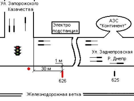 Схема рекламной плоскости по адресу 042_Запорожье_Заднепровская / Запорожского казачества (слева)