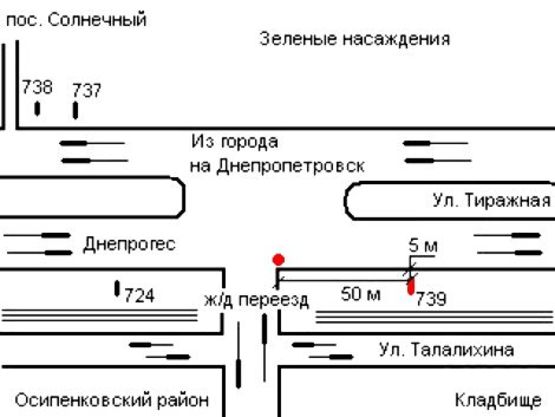 Схема рекламной плоскости по адресу 074_Запорожье_Въезд в Осипенковский район