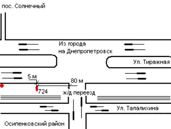 Схема рекламной плоскости по адресу 078_Запорожье_Солнечное шоссе / Братская