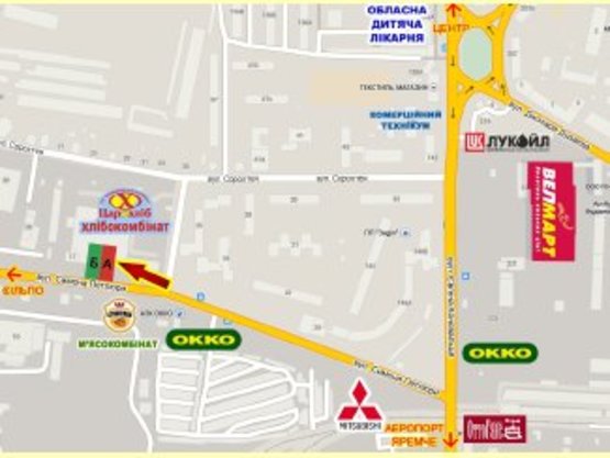 Схема рекламной плоскости по адресу Петлюри,17 (хлібокомбінат)