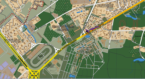 Схема рекламной плоскости по адресу пр.Голосеевский,128