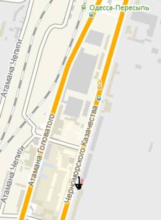 Схема рекламної площини за адресою ул. Черноморского казачества, 72/4