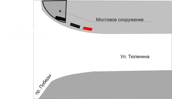 Схема рекламной плоскости по адресу 159_Запорожье_Победы Тюленина