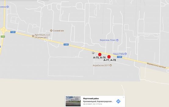 Схема рекламной плоскости по адресу Мурманская - Выезд