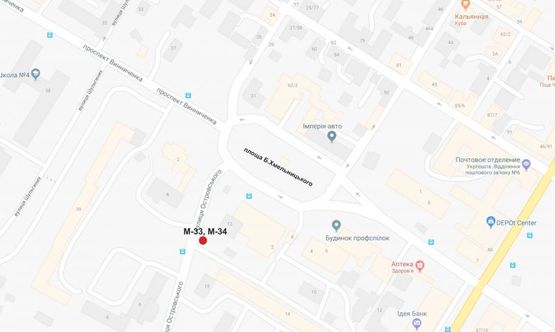 Схема рекламной плоскости по адресу ул.Островская