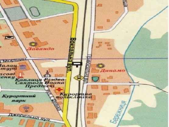 Схема рекламной плоскости по адресу вул. Вокзальна, автомийка