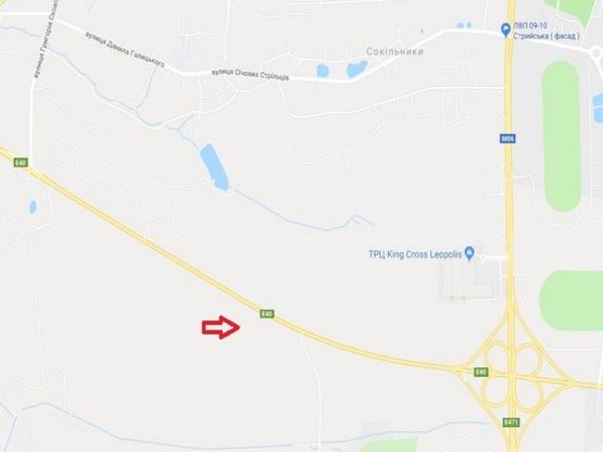 Схема рекламной плоскости по адресу Кільцева дорога, Панська гора до Ашану