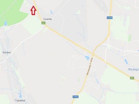 Схема рекламной плоскости по адресу Скнилів до Епіцентру