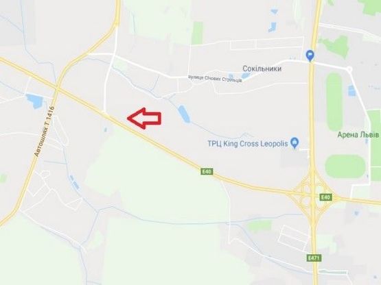 Схема рекламной плоскости по адресу Панська гора від Ашану