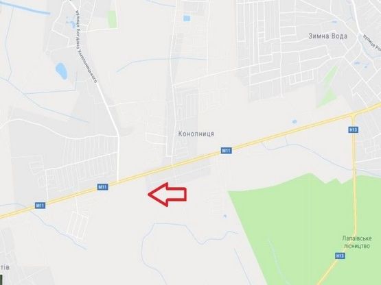 Схема рекламной плоскости по адресу Конопниця від Львова