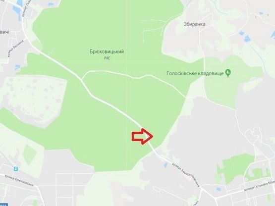 Схема рекламной плоскости по адресу Брюховичі до Львова