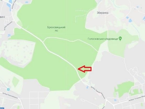 Схема рекламной плоскости по адресу Брюховичі від Львова