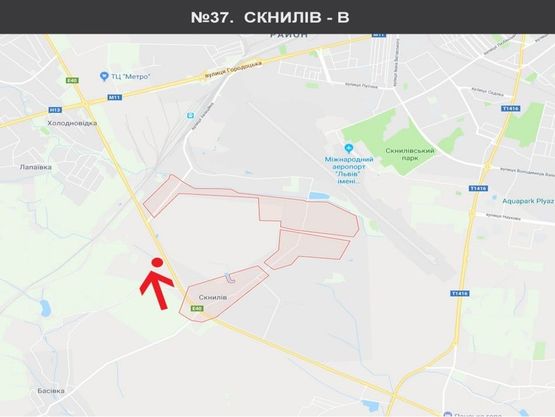 Схема рекламной плоскости по адресу Скнилів до Епіцентру