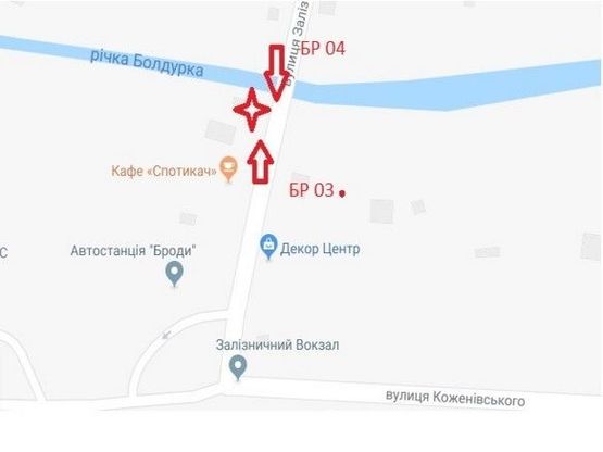 Схема рекламной плоскости по адресу вул. Залізнична, 48