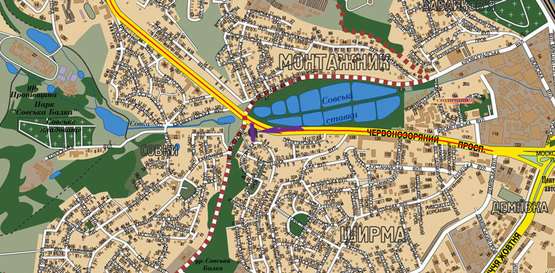 Схема рекламной плоскости по адресу пр.Краснозвездный-Совки направление Севастопольску пл.