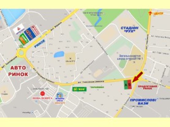 Схема рекламной плоскости по адресу Довженка-Чорновола  (кільце)