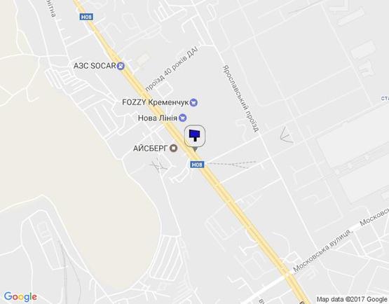 Схема рекламної площини за адресою ул. Киевская, 87 ( район торгового центра «Новая линия»)