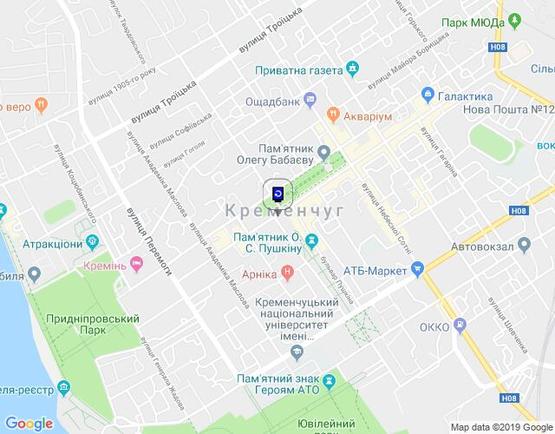 Схема рекламной плоскости по адресу ул.Ленина, площадь Независимости