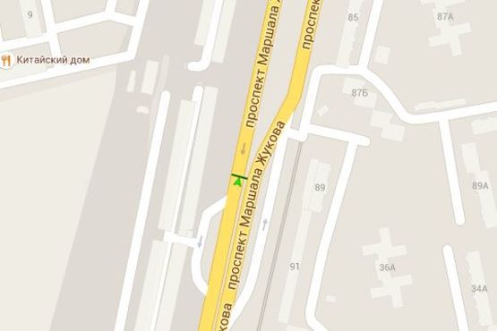 Схема рекламної площини за адресою Небесної Сотні просп. (Маршала Жукова просп.), 91 (ліва)