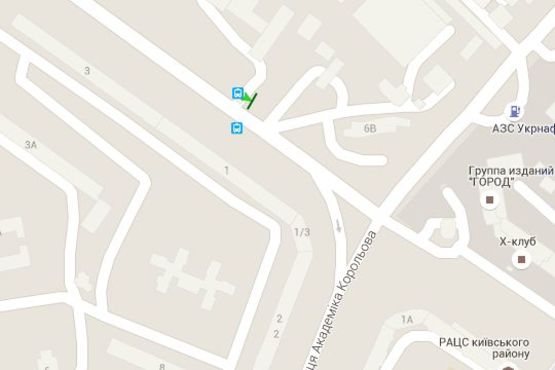 Схема рекламної площини за адресою Академіка Корольова вул. - Інглезі вул. (25-ої Чапаєвської Дивізії вул.), 6Б